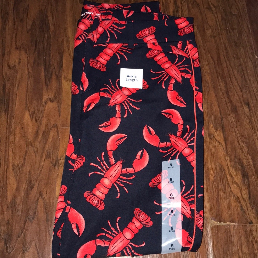Lobster print pixie pants